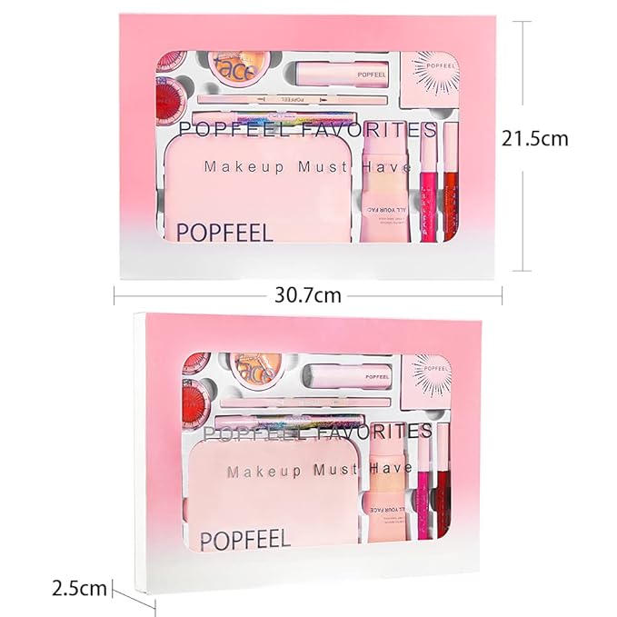 All-in-one Makeup Set Makeup Kit for Women Full Kit, for Beginners, Include Makeup Brush Set, Lip Gloss Set, Lipstick, Blush, Foundation, Concealer, Mascara, Eyebrow Pencil-VivaGrace Women