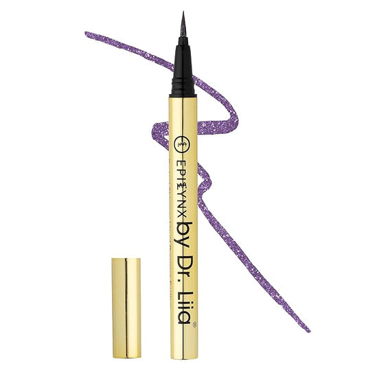 Waterproof Eyeliner - Smudge-Proof Liquid Eyeliner Pen with Precision Tip for Smooth, Long-Lasting Application - Vegan, Hypoallergenic & Gluten-Free Eye Liner - 2mL Shimmer Royal Purple-VivaGrace Women