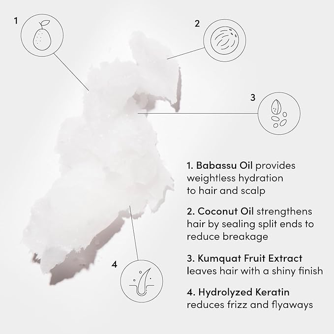 OUAI Medium Hair Shampoo & Conditioner Set, Travel Size - Hydrating Shampoo & Conditioner - With Coconut Oil, Babassu, Kumquat Extract & Keratin - Sulfate, Paraben & Phthalate Free (3 Oz)-VivaGrace Women