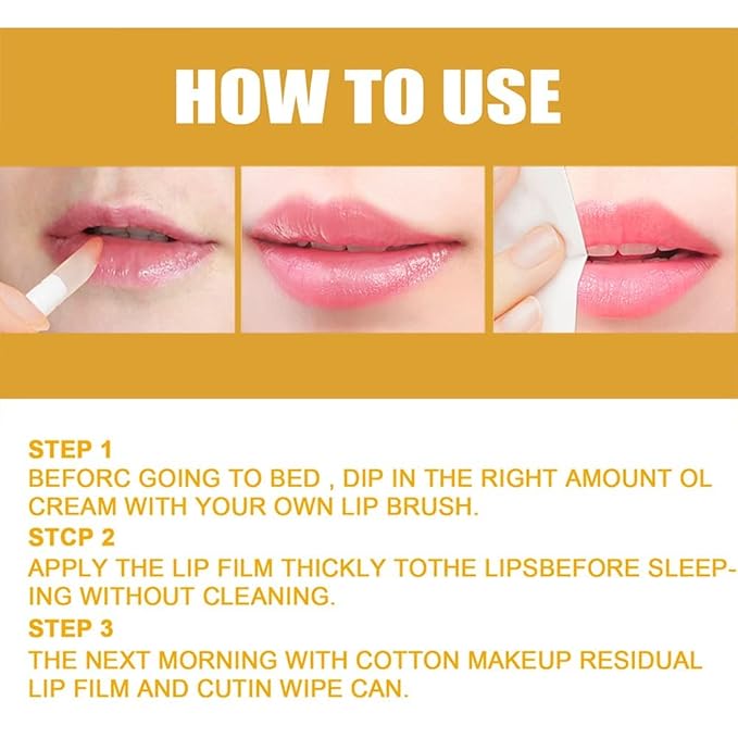Bee Lip Mask Balm Honey Pot, 2PCS Honey Lip Sleeping Mask Hydrating Prevention Dry and Cracked Lip Scrubs Exfoliator, Overnight Lip Mask Reduces Lip Lines-VivaGrace Women