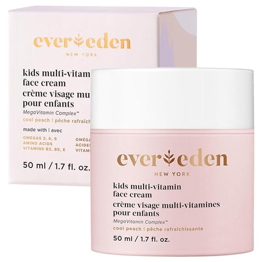 Evereden Kids Face Cream: Cool Peach, 1.7 oz. | Face Lotion | Clean and Non-Toxic Face Moisturizer | Multi-Vitamin Skin Care for Kids-VivaGrace Women