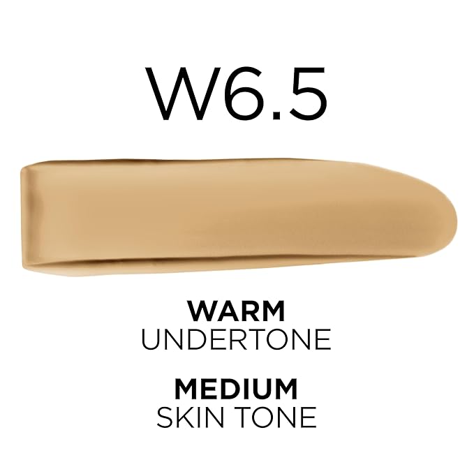 L'Oreal Paris True Match Super-Blendable Foundation, Medium Coverage Liquid Foundation Makeup, W6.5, Medium, 1 Fl Oz-VivaGrace Women