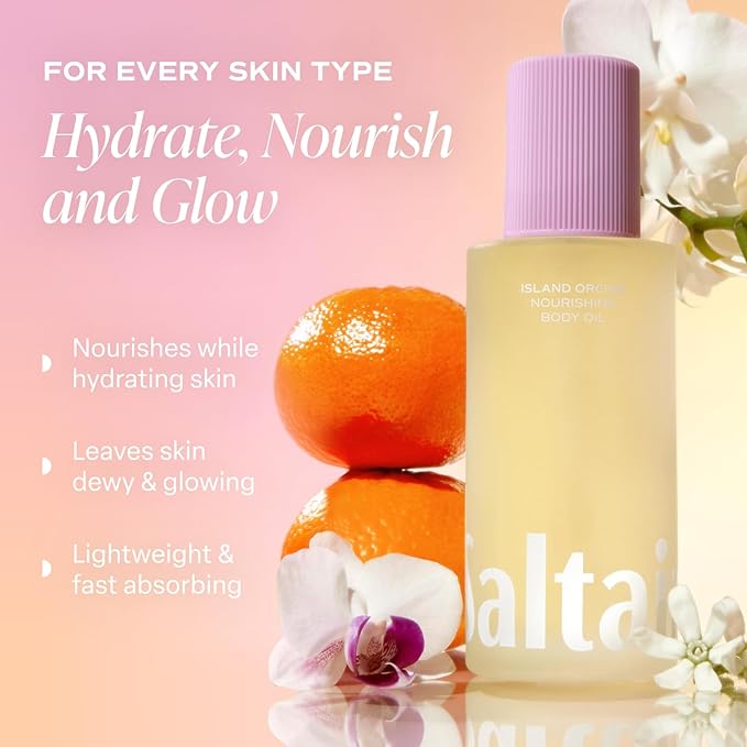 Saltair Body Oil. Luxurious Island Orchid After Shower and Bath Oil Moisturizer for Women. Botanical, Non-Greasy, and Well-Absorbing Lotion for Hydrating Dry Skin. 4oz Pump Bottle-VivaGrace Women