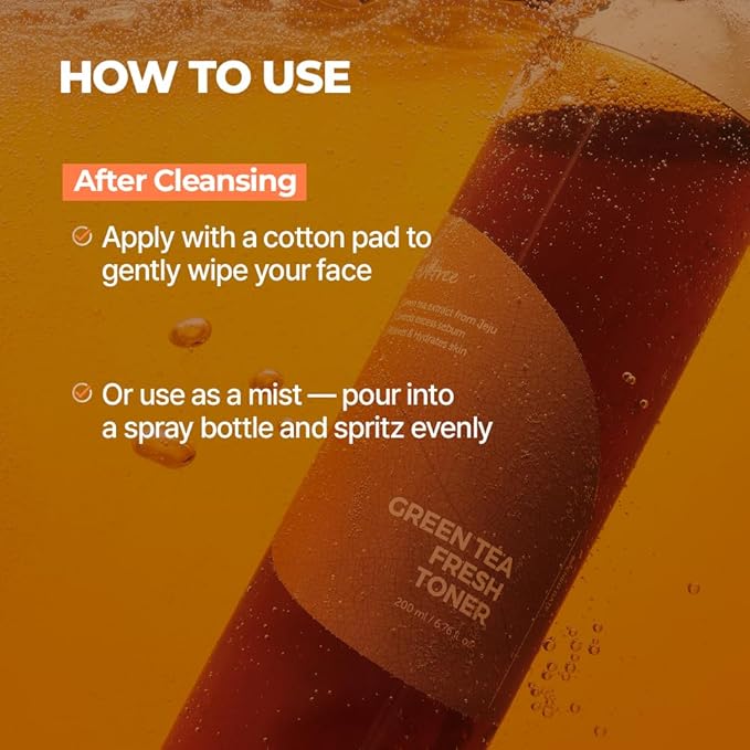 ISNTREE Green Tea Fresh Toner 200ml, 6.76 fl.oz | Korean Skincare | Toner for Oily Skin | Sebum Control | Hydrating and Refreshing-VivaGrace Women