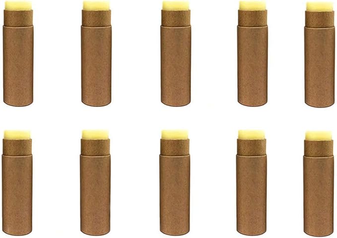 10 Pcs 1oz Cardboard Lip Balm Tubes Kraft Paper Lipstick Tube Empty Lip Gloss Containers Refillable Chapstick Container Round Paper Solid Tube for DIY Cosmetic Samples Lotion Deodorant,Brown-VivaGrace Women