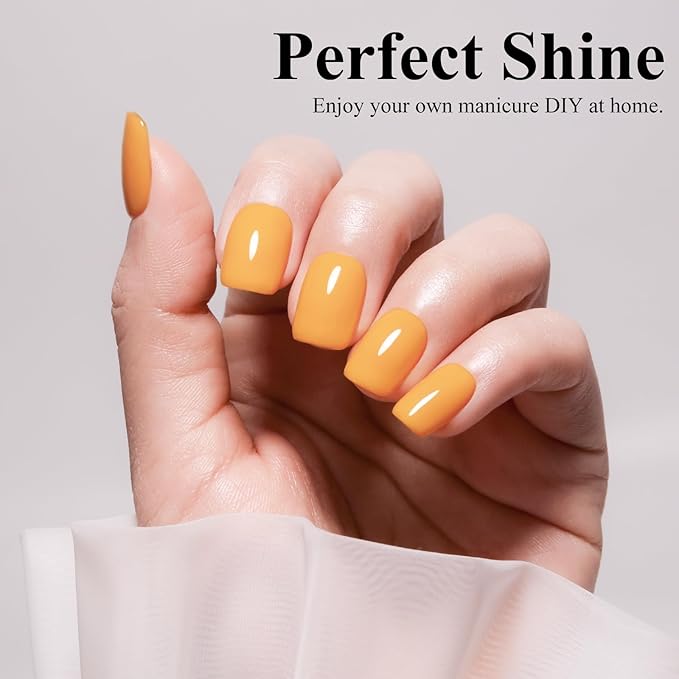 Imtiti Gel Nail Polish, 15ml Creme Yellow Color Gel Polish, Soak Off LED Nail Art Design Manicure Salon DIY at Home