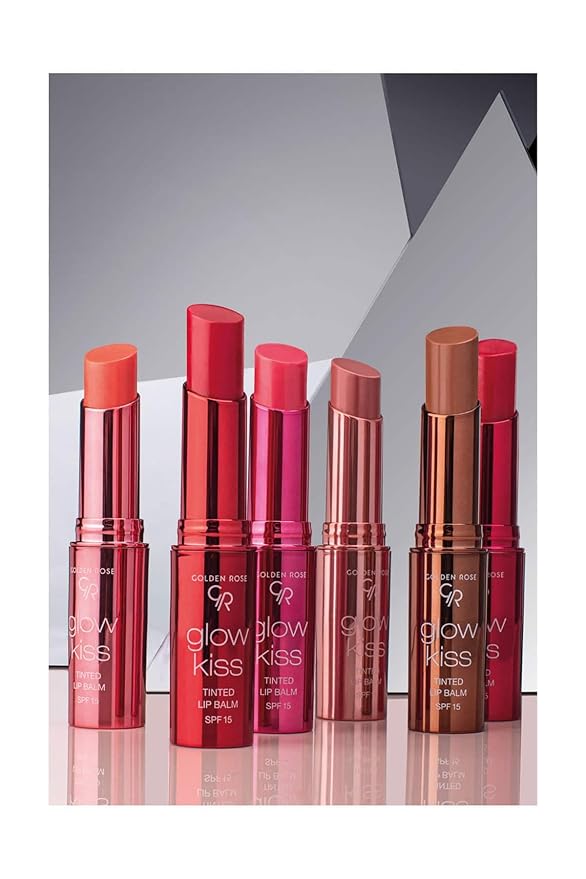 Golden Rose Cosmetics Glow Kiss Tinted Lip Balm with SPF15, Vegan Formula (Cherry Juice)-VivaGrace Women