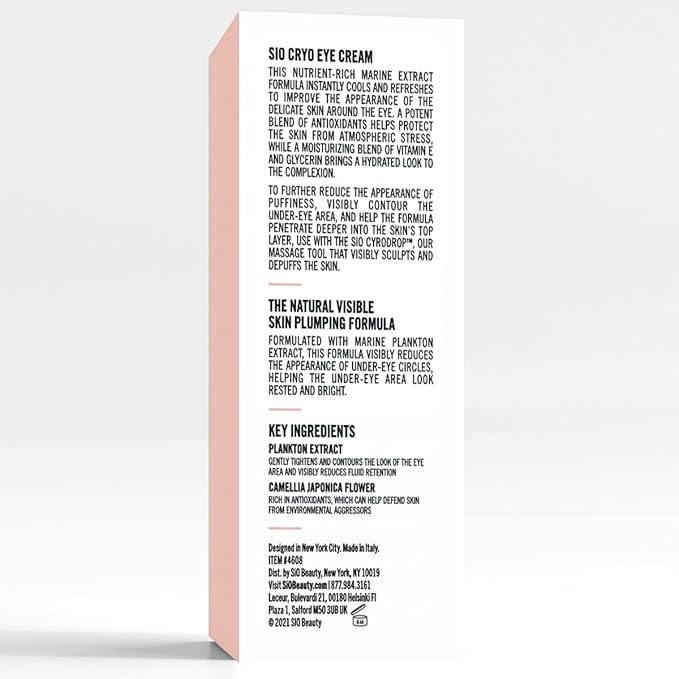 SiO Cooling Cryo Eye Cream - Anti-Aging, Hydrating Under Eye Concentrate Formulated For Targeting Dark Circles, Fine Line, Wrinkles, Puffiness & Bags-VivaGrace Women
