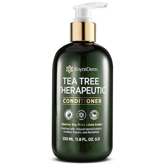 RoyceDerm Tea Tree Conditioner: Hydrating & Soothing Botanical Formula with Tea Tree, Aloe, Camellia Seed Oil, Paraben & Sulfate Free-VivaGrace Women
