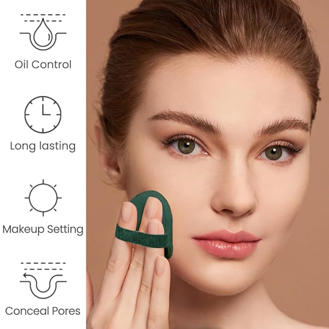 Oil-Controlled Matte Finish Powder: Silky, Skin-Adhering, Natural, Long-lasting, and Dimensional Pressed Powder Compact with Mini Powder Puff for Long-Lasting Makeup-VivaGrace Women