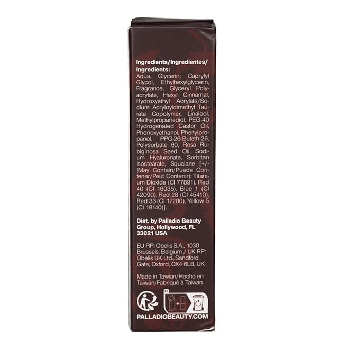 Palladio Jelly Tint, Liquid Stain for Cheeks & Lips, Vivid Color Lip Stain, Lightweight Non-Sticky and Transfer-proof, Natural Finish Makeup, Wineberry-VivaGrace Women