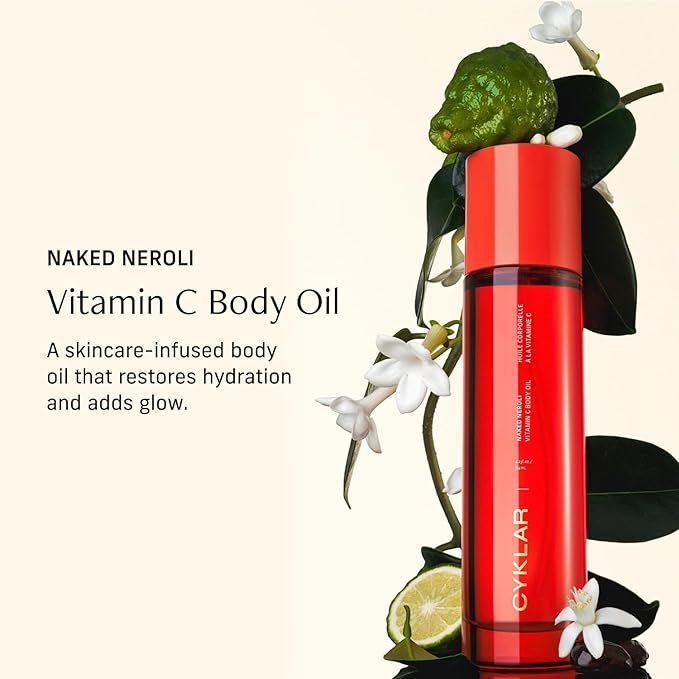 Vitamin C Body Oil for Women and Men. Moisturizing Naked Neroli Scented Body Serum for Glowing Skin. Nourishing, Hydrating After-Shower and Bath Skin Care Moisturizer, 4.2 Fl Oz-VivaGrace Women
