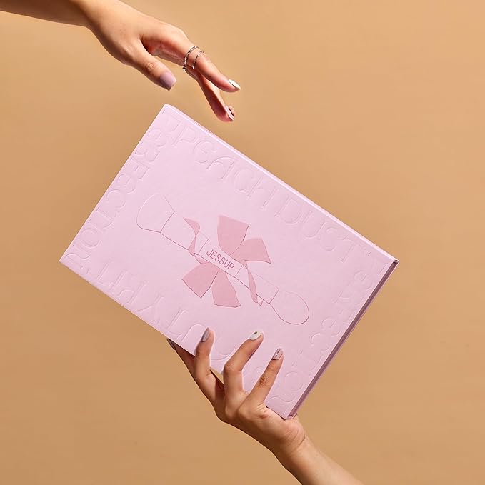 Jessup Makeup Brushes Set with Makeup Sponge, 7pcs Double Sided Makeup Brushes for Foundation Concealer Blush Eyeshadow Contour Bronzer Powder Blending Eyebrow Eyeliner with Gift Box, T506-VivaGrace Women