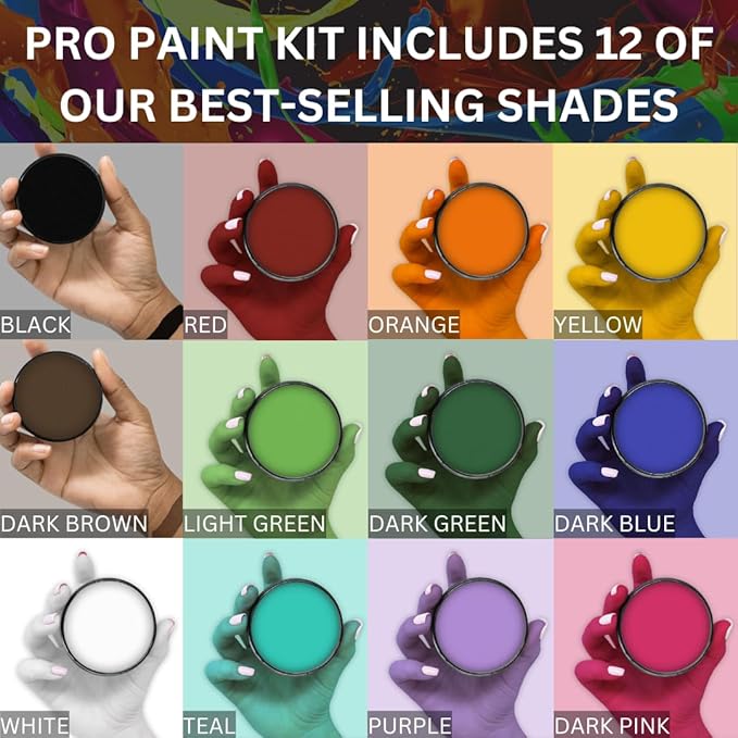 Mehron Makeup Paradise Makeup AQ ProPalette - 12 Colors-VivaGrace Women
