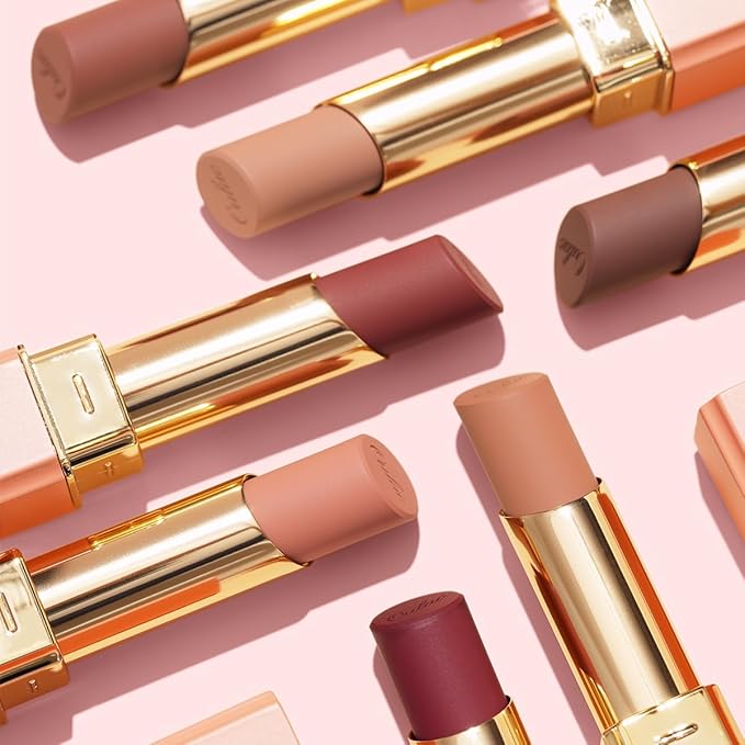 Oulac Color Rich Satin Lipstick - Nude Beige Full Coverage Lip Color, Creamy Silky-Smooth, Moisturizing, Satin Matte Finish, Infused With Shea Butter, Vegan & Clean Beauty, 4g, SG09 Buttercream-VivaGrace Women