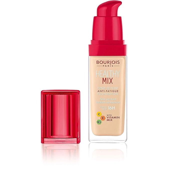 Bourjois Healthy Mix Anti-Fatigue Medium Coverage Liquid Foundation 5 Rose Ivory, 30ml-VivaGrace Women