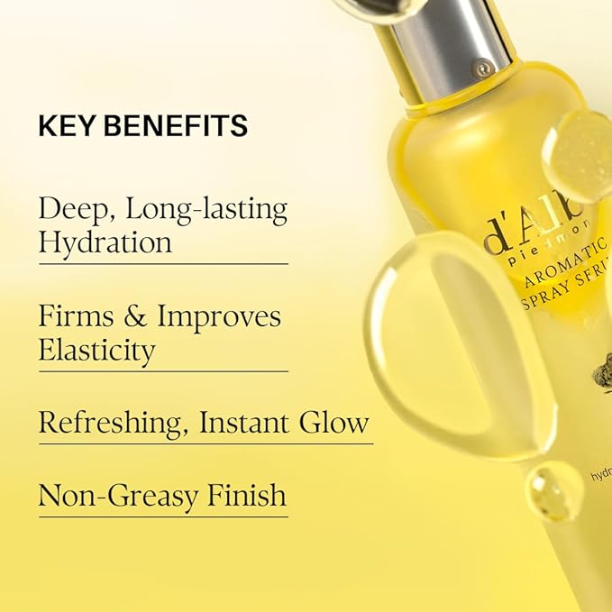 d'alba Piedmont Italian White Truffle First Aromatic Spray Serum, Fragrant VEGAN Glowy Antioxidant Face Mist, Deep Hydration Skin Firmness, Korean Skin Care (2.02 fl.oz)-VivaGrace Women