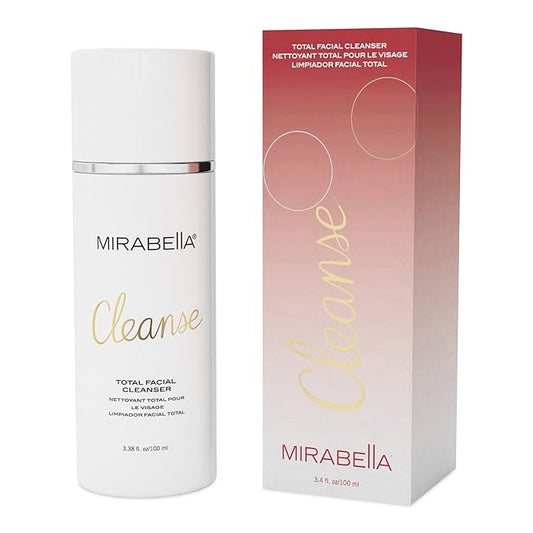 Mirabella Cleanse Total Facial Cleanser - Hydrating Gentle Cream Cleanser for All Skin Types - Face Cleanser & Makeup Remover - Face wash for Sensitive Skin & Oily Skin Formula-VivaGrace Women