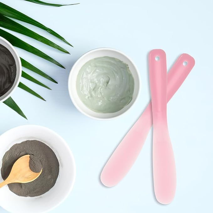 Facial Cream Spatula 10Pcs Mini Cosmetic Spatulas, Silicone Cosmetic Spatula, Mini Cosmetic Skincare Spatula Spoon for Cream, Lotions, Moisturizers Makeup Scoop-VivaGrace Women