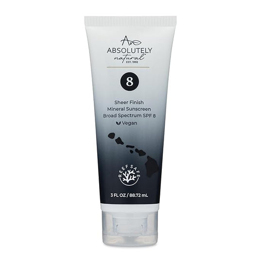 SPF 8 Mineral Sunscreen - Water Resistant Moisturzing Lotion for Body & Face - Non-Nano Zinc Oxide, Vitamin E - 3 Oz-VivaGrace Women