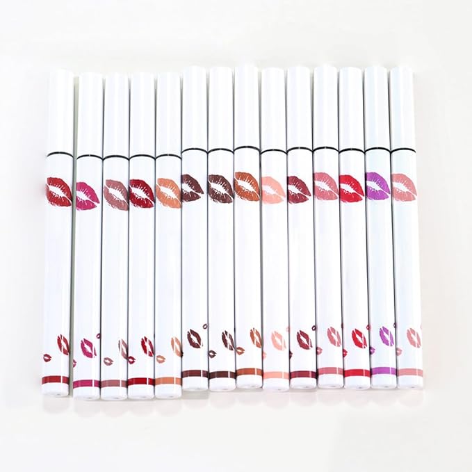 2Pcs Longwear Liquid Lip Liner Stain Marker Pen Set Long Lasting Waterproof, Mocha Nude Brown Matte Semi Permanent 24 Hour Lip Liner and Lipstick Combo, Color Stay Lipliner All Day Lip Stains peel off-VivaGrace Women