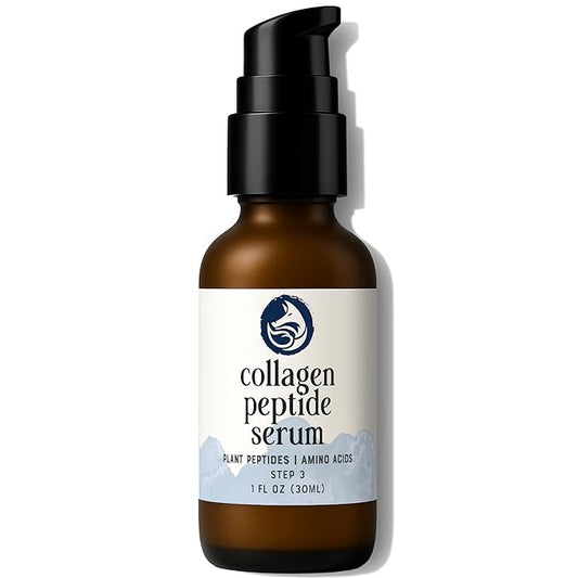 Peptides Serum for Face - Collagen Booster - Anti-Aging - Tighten Lift Hydrate & Plump All Skin Types, Reduce Fine Line & Wrinkles, All Natural Ingredients - Foxbrim Naturals (1 Fl Oz)-VivaGrace Women