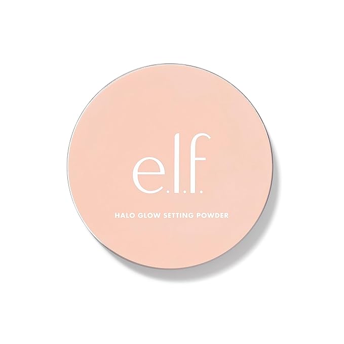 e.l.f., Halo Glow Setting Powder, Silky, Weightless, Blurring, Smooths, Minimizes Pores and Fine Lines, Creates Soft Focus Effect, Medium, Semi-Matte Finish, 0.24 Oz-VivaGrace Women