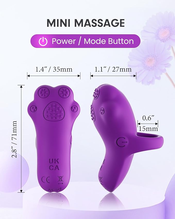 Portable Mini Facial Massage Ball, Waterproof Rechargeable Powerful Multifunctional Eye Face Finger and Neck Massager, Violet-VivaGrace Women