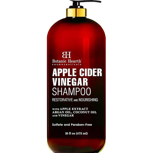 Botanic Hearth Apple Cider Vinegar Shampoo | Clarifying And Nourishing, Reduces Itchy Scalp, Dandruff & Frizz | Sulfate Free, For All Hair Types, Men And Women | 16 Fl Oz-VivaGrace Women