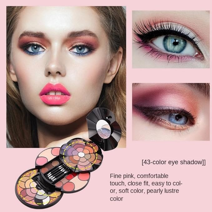 57 Colors Makeup Set (Type N) for Valentines Day Gifts, Professional Makeup Kit for Women Full Kit, High Pigmented Eyeshadow Palette for Beginners, Make up Gifts for Girls and Kids-VivaGrace Women
