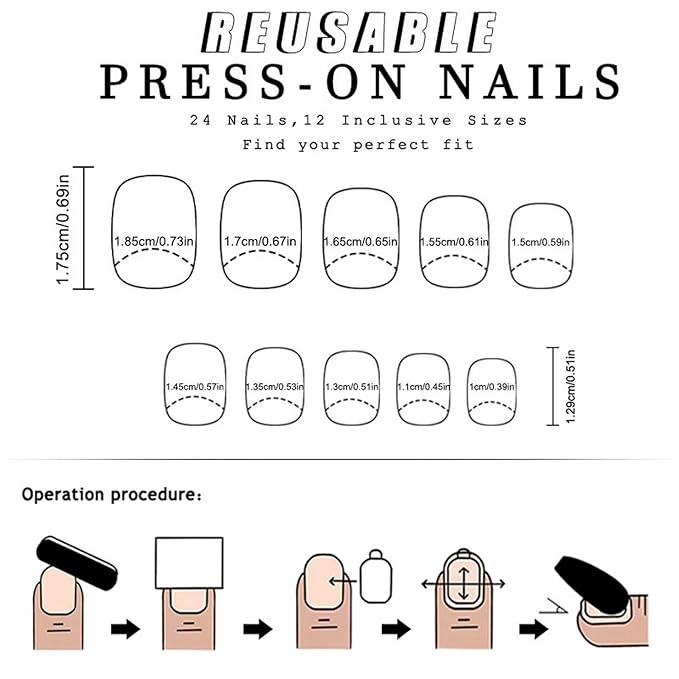 OCOUYVD 24 Pcs Extra Short Press on Nails Square False Nails with Red Cherry Designs Square Fake Nails Cute False Nails Glue on Nails Summer Acrylic Nails Fruit Stick on Nails for DIY Nail Art