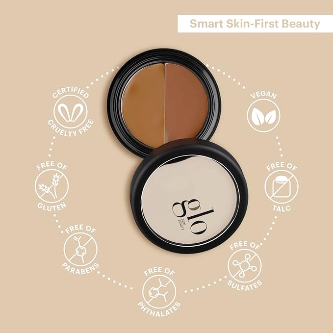 Glo Skin Beauty Under Eye Concealer Makeup with Duo Shades for Custom Blending - Corrects & Conceals Dark Circles & Redness - Buildable Longwearing Coverage (Tawny)-VivaGrace Women