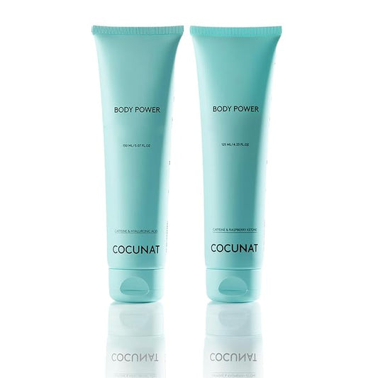 COCUNAT - Body Power - Anti Cellulite Cream - Body Firming Cream - Cellulite Remover - Toned Skin - With Caffeine and Hyaluronic Acid - 150 ml + 125 ml-VivaGrace Women