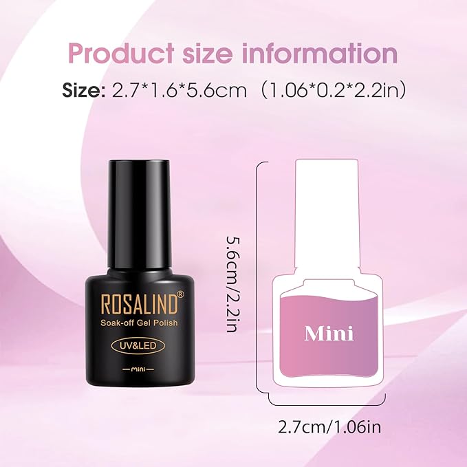 ROSALIND Pink Purple Gel Nail Polish Set, 8 Colors Pink Glitter Gray Gel Polish, Gentle Pink Elegant Purple Classic Gel Polish Collection Nail Art Gift DIY at Home-VivaGrace Women