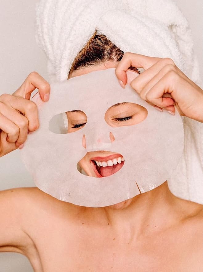 Anti-Wrinkle Face Masks (10-Pack) Korean Skincare Infused with Collagen, Green Tea, Glutathione, Niacinamide & Ceramide - Hydrating Solution for Smooth, Youthful Skin