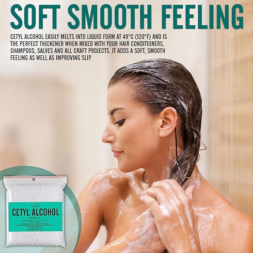 Cetyl Alcohol for Homemade Cosmetics, Lipsticks, Body Butter Bars, Hand Lotions, Hair Conditioners, Shampoo – Thickening Agent, Emulsifier, Viscosity Regulator - 7.06 oz-VivaGrace Women