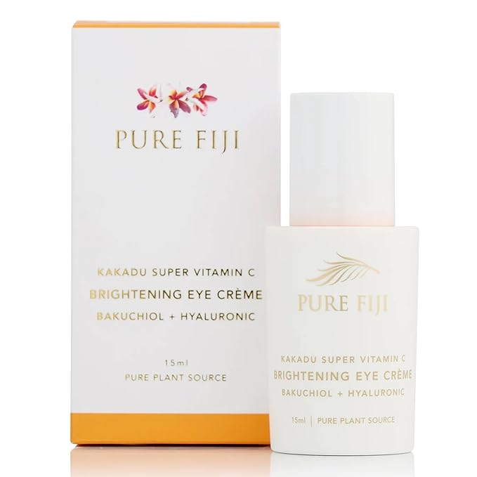 PURE FIJI Eye Cream Vitamin C Brightening Eye Cream, Under Eye Cream for Wrinkles and Bags, Under Eye Cream For Dark Circles, Smoothing & Anti-Aging Skincare (0.5oz/15ml)-VivaGrace Women