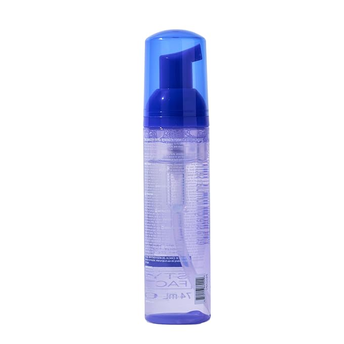 Style Factor EDGE BOOSTER Extra Strength Setting Mousse โ Frizz Control, Extra Volume, and Conditioning โ 2.5oz Blue Sapphire Mousse for Curly Hair-VivaGrace Women