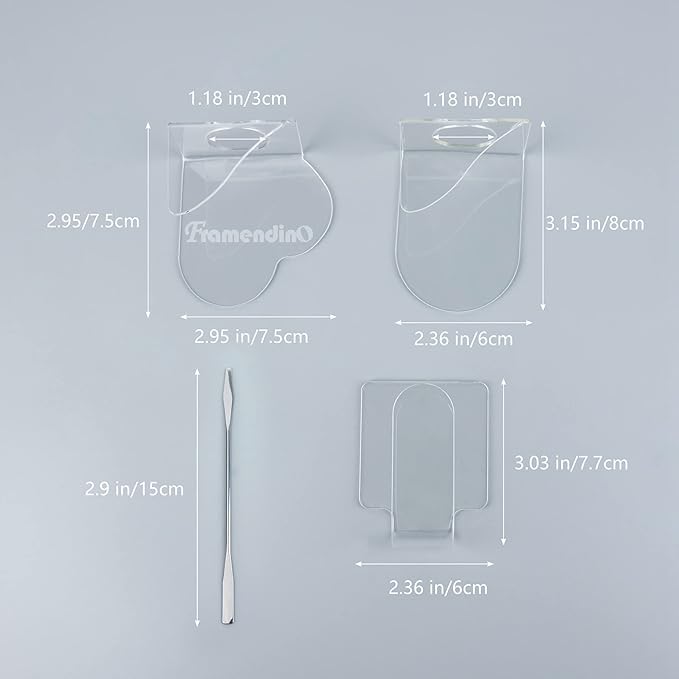Framendino, 6 in 1 Set Hand Makeup Mixing Palette, Makeup Plate for Foundation with Spatula Makeup Artist Tool for Mixing Foundation Eye Shadow Nail Art for Women-VivaGrace Women