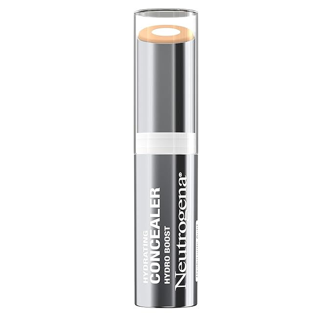 Neutrogena Hydro Boost Hydrating Concealer Stick for Dry Skin, Oil-Free, Lightweight, Non-Greasy and Non-Comedogenic Cover-Up Makeup with Hyaluronic Acid, 10/Fair, 0.12 Oz-VivaGrace Women