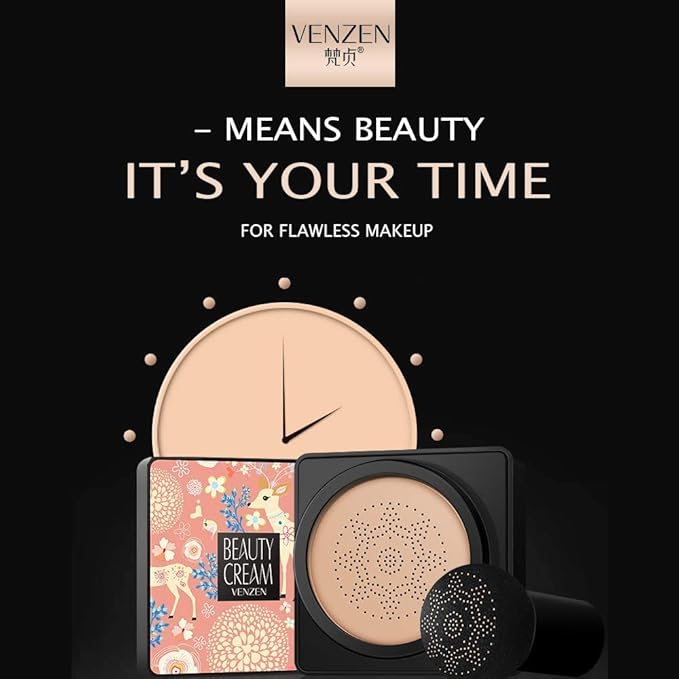 VENZEN Beauty Cream Clear Cover Natural Make Up Nourish Moisturizes Protection Professional Skin Care 2 Colors 20g (#02 Ivory)-VivaGrace Women