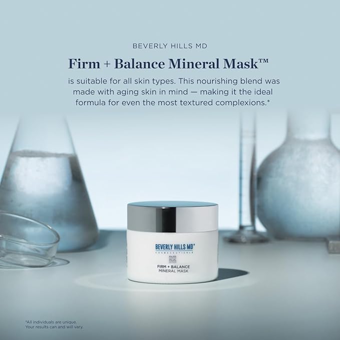 Firm + Balance Mineral Mask for Aging Skin- Exfoliating Clay Mask for Evening Complexion- Lift, Firm, Tighten Skin w/Pineapple & Papaya Enzymes, Tripeptides, Kakadu Plum-VivaGrace Women