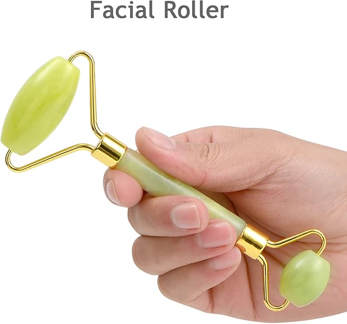 Bulex 100% Natural Jade Face Roller/Anti Aging Jade Stone Massager for Face & Eye Massage - Make Your Face Skin Smoother and Looks Younger-VivaGrace Women