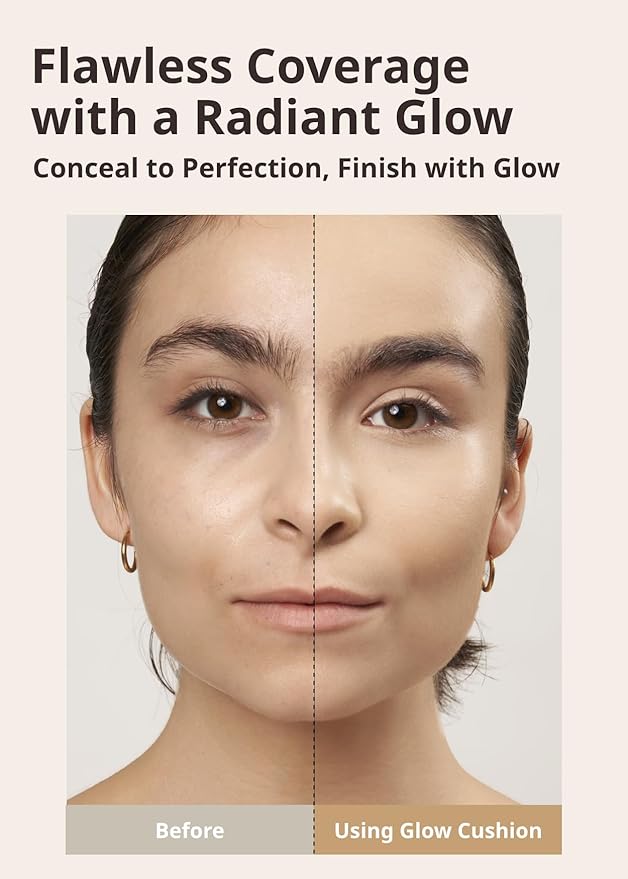 MISSHA Glow Cushion No.23 Natural Beige for Natural Skin Radiant & Moisturizing Skin with Buildable Coverage-VivaGrace Women
