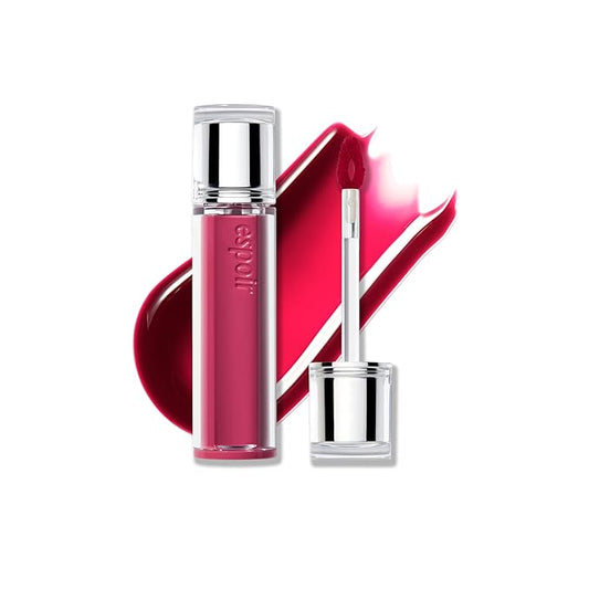 Espoir Couture Lip Tint Glaze #4 Hushed Cherry 0.14oz | Volumizing Lip Stain with Syrupy Shine | Long-Lasting & Vibrant Color for Radiant Lip Look | Moisturizing & Glossy Lip Tint | Korean Lip Makeup-VivaGrace Women