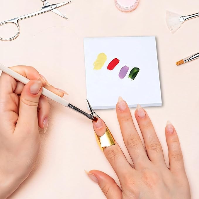 100Pcs Nail Art Polish Palette Paper Disposable Makeup Nail Gel Mixing Palette Papers Portable Waterproof Resin Nail Art Drawing Palette Tool Nail Supplies Home Salon-VivaGrace Women