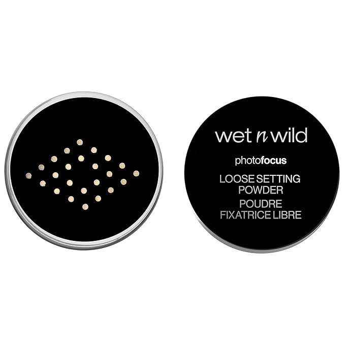 wet n wild Photo Focus Loose Baking Setting Powder, Highlighter Makeup, Fair to Medium & Tan Skin Tones, Translucent-VivaGrace Women