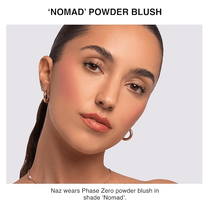Makeup Powder Blusher - "Nomad" - 4g / 0.141 oz - Full Coverage, Natural Blush - Soft, Buildable Pink, Coral, Peach & Golden Hues - Matte & Shimmering Shades Gives Cheeks a Radiant Glow-VivaGrace Women