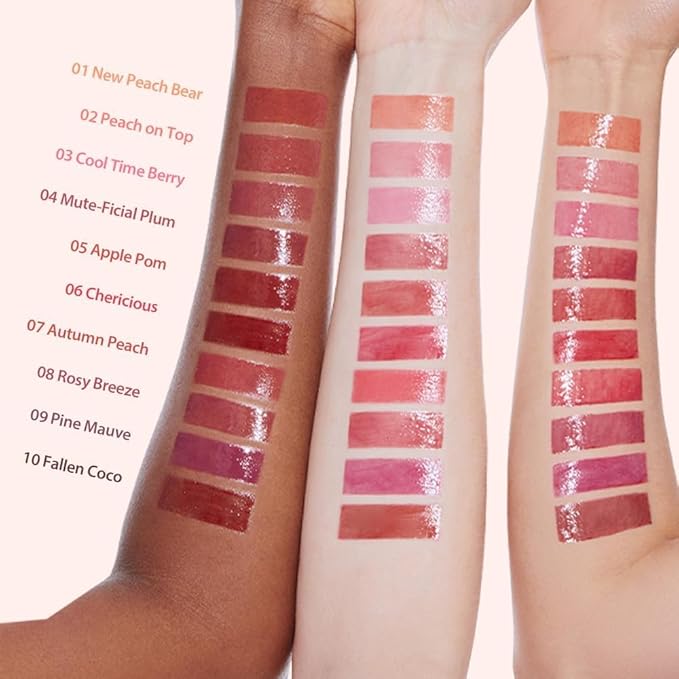 MILKTOUCH Jelly Fit Lip Tint (04 Mute-Ficial Plum) with Cooling Plumping Effect and Water-Based Non-Sticky Texture | Long Lasting Korean Beauty Lipstain Tinted Gloss Oil Brown K Makeup-VivaGrace Women