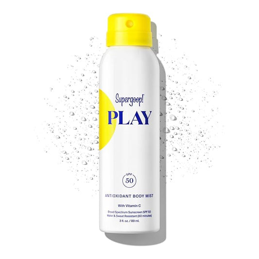 Supergoop! PLAY Antioxidant Body Mist w/Vitamin C - 3 fl oz - SPF 50 PA++++ Broad Spectrum Sunscreen - Body Spray - Great for Active Days-VivaGrace Women